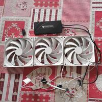 Combo 3x ventole nzxt white + hub ventole rgb