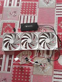Combo 3x ventole nzxt white + hub ventole rgb