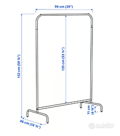 Stand appendiabiti bianco Ikea MULIG