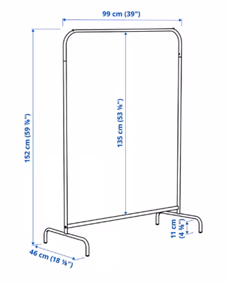Stand appendiabiti bianco Ikea MULIG