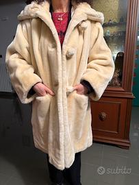 Cappotto montone bianco sartoriale