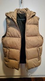 PIUMINO GILET cappuccio staccabile beige tg. L