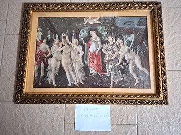 antica stampa con cornice La Primaveral Botticelli