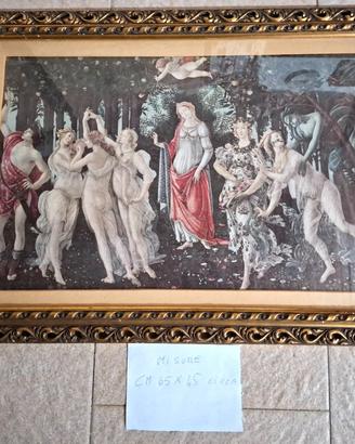 antica stampa con cornice La Primaveral Botticelli