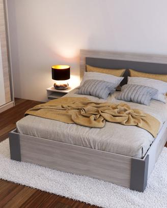 LETTO MONTREAL CON CASSETTI E LUCI LED!