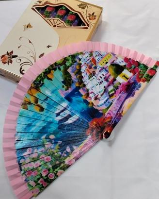 Set 8 ventagli fantasia Costiera Amalfitana. 