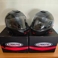 COPPIA CASCO MOTO MODULARE CABERG LEVO X CARBON  S
