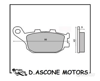 Coppia pastiglie freno posteriori sinterizzate Hon