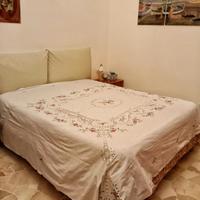 COPRILETTO COTONE RICAMO A MANO+LAV.UNCIN.ANNI70