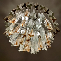 Lampadario Venini Murano 45 cm Triedri