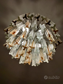 Lampadario Venini Murano 45 cm Triedri