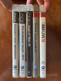 Lotto 5 giochi PS3 Originali- GTA IV,GoW 3 e altri