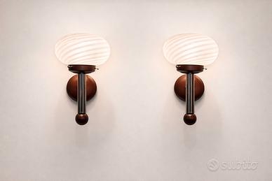 coppia di Applique in Murano soffiato anni 70 