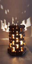 lampada con tappi di sughero artigianale 