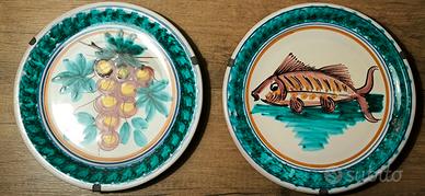 coppia piatti provenienza Vietri anni 70