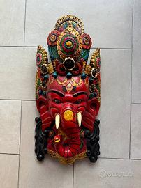 Maschera di SRI GANESH in legno