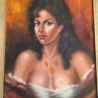 olio su tela anni 50 