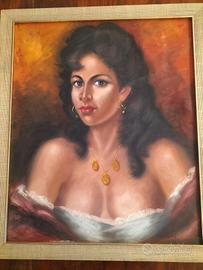 olio su tela anni 50 