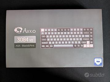 Tastiera Meccanica Akko 3084 v2 Nero/Rosa ANSI