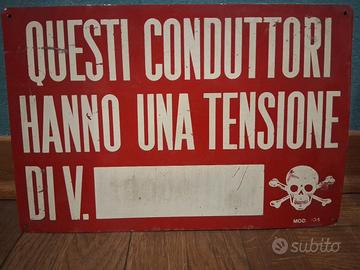 Cartello tensione conduttori 