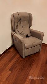 Poltrona reclinabile 2 motori con roller