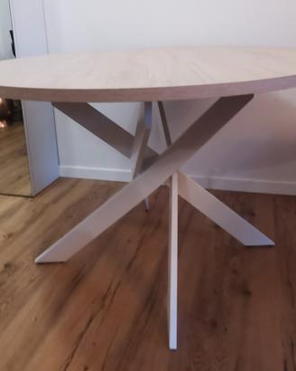 TAVOLO Tondo legno rovere chiaro