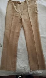 Pantaloni uomo beige da completo