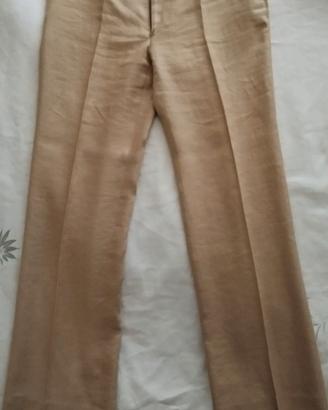 Pantaloni uomo beige da completo