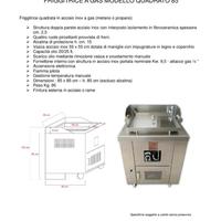 FRIGGITRICE A GAS MODELLO QUADRATO 85