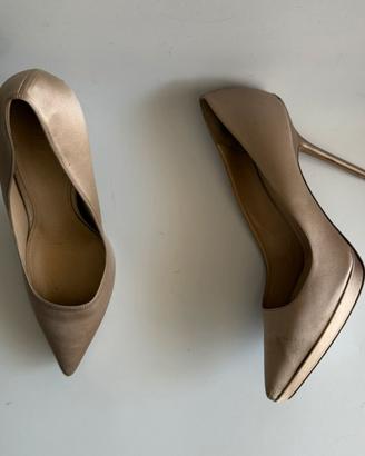 Dècolletè Burberry in raso color carne