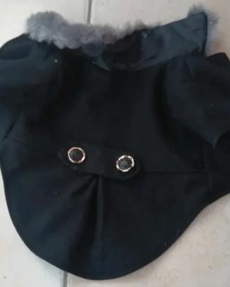 Cappottino invernale nero per cane di 5-6 kg