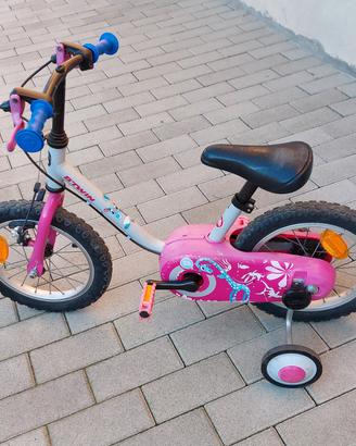 Bici da bambina con rotelle smontabili