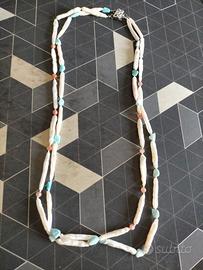 Collana Perle Biwa, Larimar e Pietra del Sole