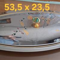 vassoio con coperchio in acciaio inox per pesce