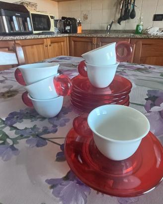 tazzine bianco e rosso