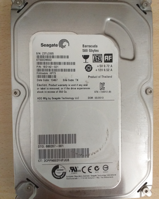 Hard disk da 500gb + 1Tb Seagate