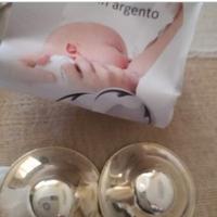 Coppette in argento per allattamento  (con scatola