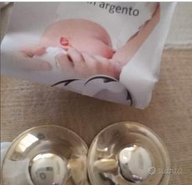 Coppette in argento per allattamento  (con scatola