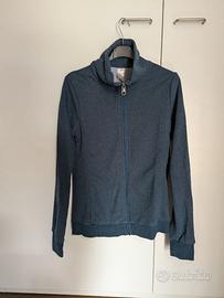 Felpa leggera Decathlon blu, con zip e tasche