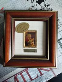Quadro papa Giovanni XXIII  su Foglia D'oro 