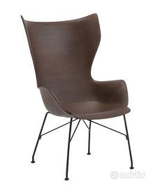 KARTELL K WOOD LEGNO SLATTED ASH E PELLE