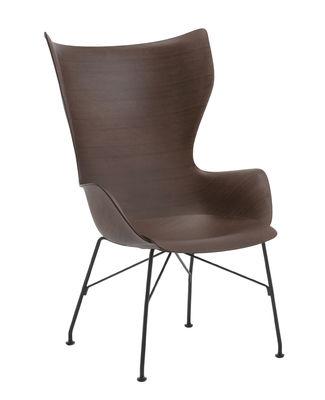 KARTELL K WOOD LEGNO SLATTED ASH E PELLE