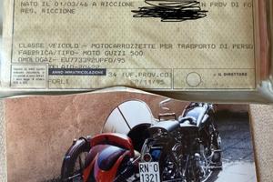 Moto guzzi 500 con sidecar
