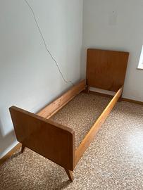 Letto singolo vintage legno anni ’60/’70