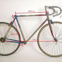 Telaio ruote manubrio forcella bicicletta epoca