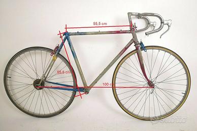 Telaio ruote manubrio forcella bicicletta epoca