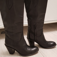 Stivali donna neri in vera pelle