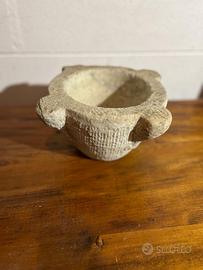 antico mortaio in marmo '800