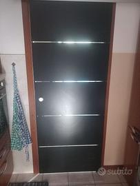 porta  scorrevole in vetro temprato nera