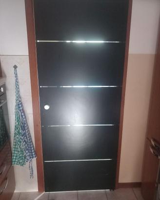 porta  scorrevole in vetro temprato nera